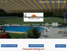 Tablet Screenshot of chesapeakeawnings.com